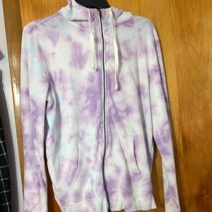 Purple Lavender Zip Up Sweater Hoodie